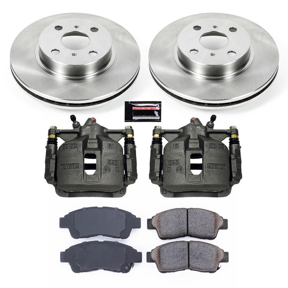 PowerStop OE Stock Replacement Low-Dust Ceramic Brake Pad, Rotor and Caliper Kit