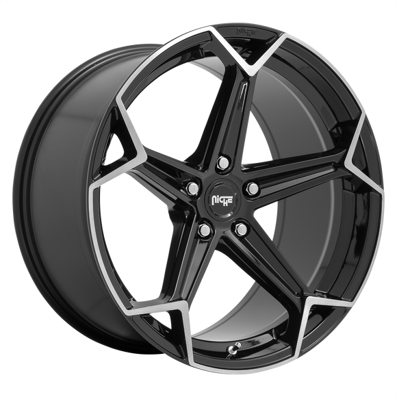 20X10.5 Niche N259 ARROW Gloss Black Brushed 5X112 ET40 wheel/rim