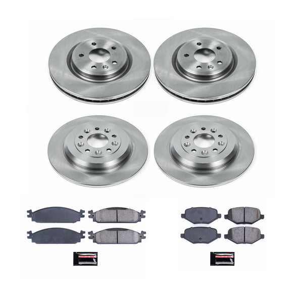 PowerStop OE Stock Replacement Low-Dust Ceramic Brake Pad and Rotor Kit