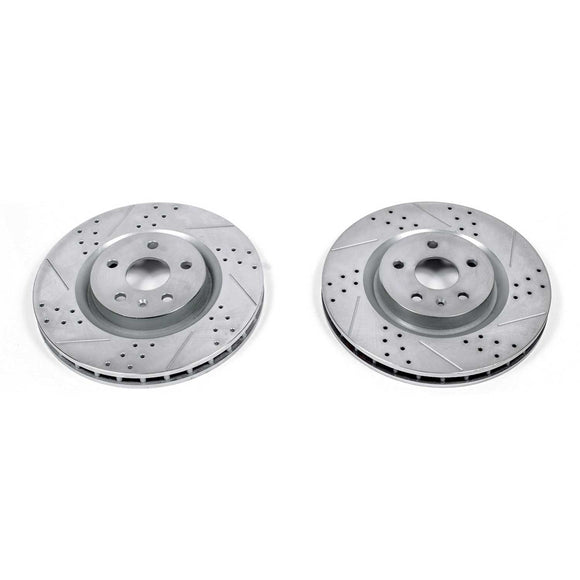 PowerStop Evolution Drilled Slotted Rotors Pair Front For Pontiac G8