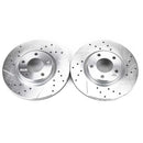 PowerStop Evolution Drilled Slotted Rotors Pair Front For Mazda 3