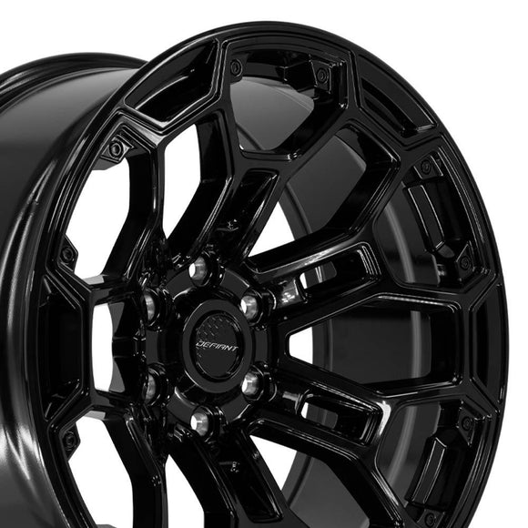 20x9 Defiant DF03 Gloss Black 6x139.7 6x5.5 ET-12 Wheel Rim