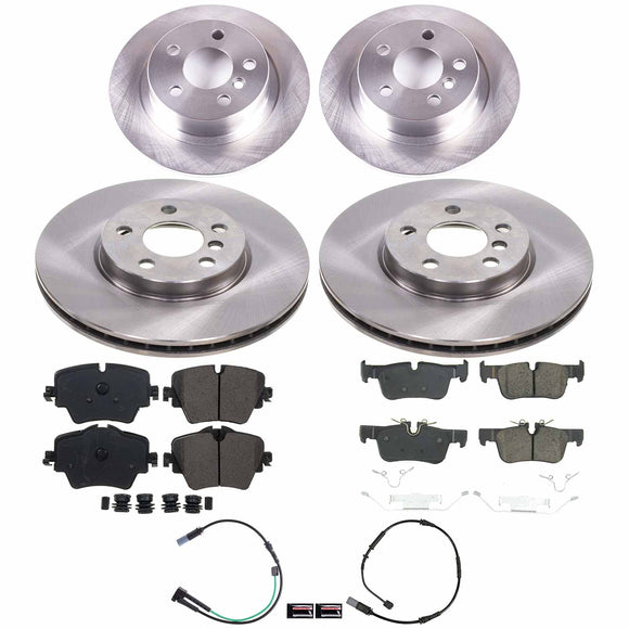 OE Stock Replacement Low-Dust Ceramic Brake Pad and Rotor Kit