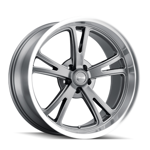 RIDLER TYPE 606 GREY W/ MILLED SPOKES & DIAMOND LIP 20X10 5-127 0MM 83.82MM