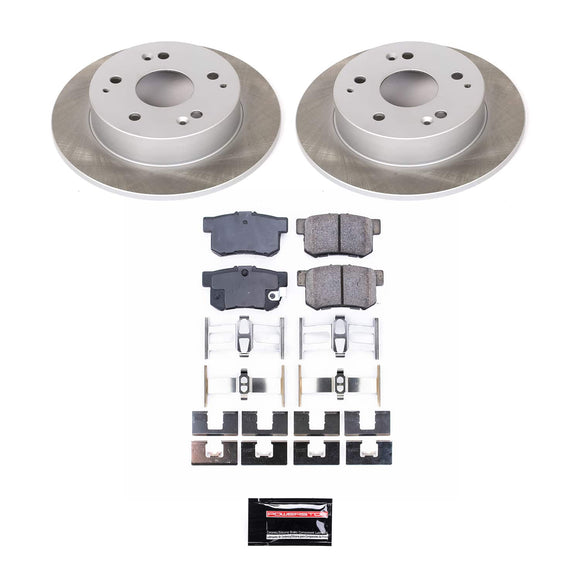 PowerStop Semi-Coated Rotor and Low-Dust Ceramic Brake Pad Kit
