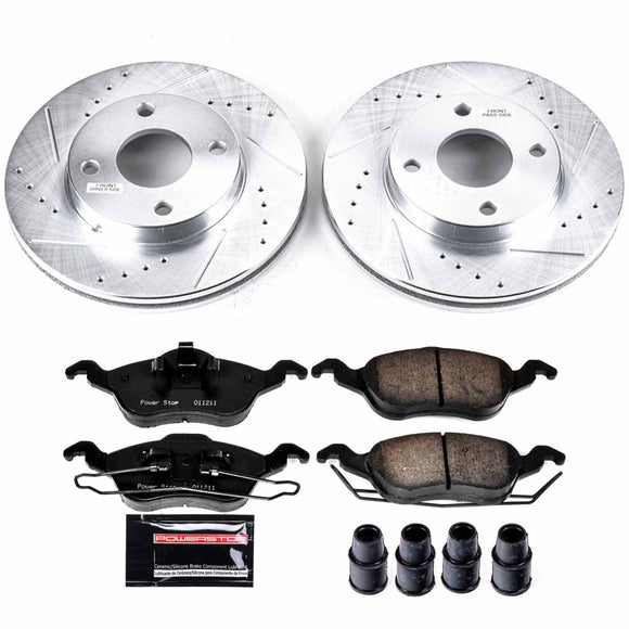 PowerStop Z23 Daily Driver Carbon-Fiber Ceramic Brake Pad and Drilled & Slotted