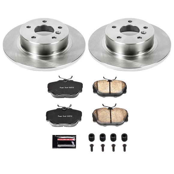 PowerStop OE Stock Replacement Low-Dust Ceramic Brake Pad and Rotor Kit
