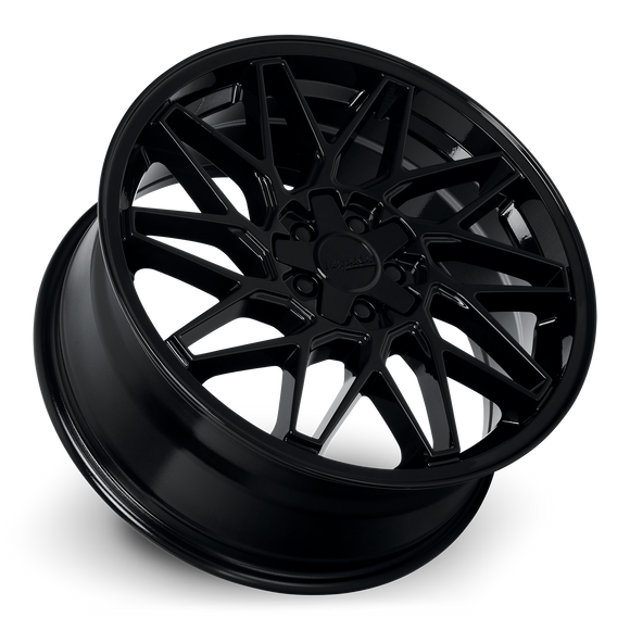 18x8 Katana KR09 Glossy Black Wheel 5x112 ET40 CB73.1