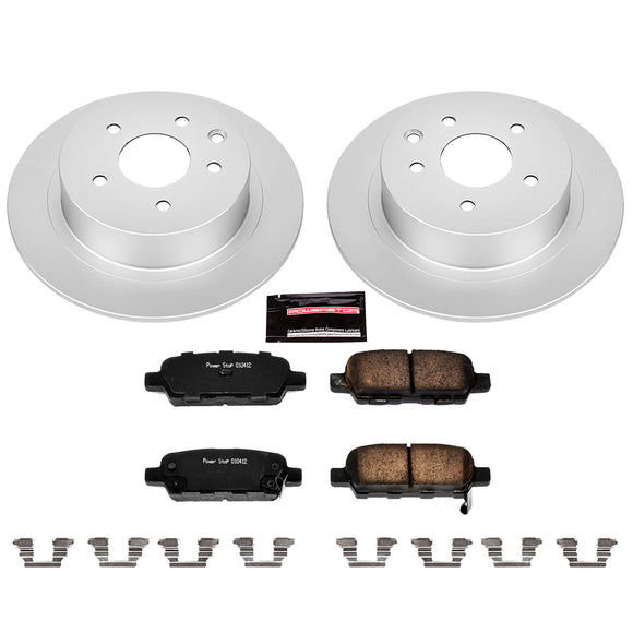 PowerStop Genuine Geomet Coated Rotor and Low-Dust Ceramic Brake Pad Kit