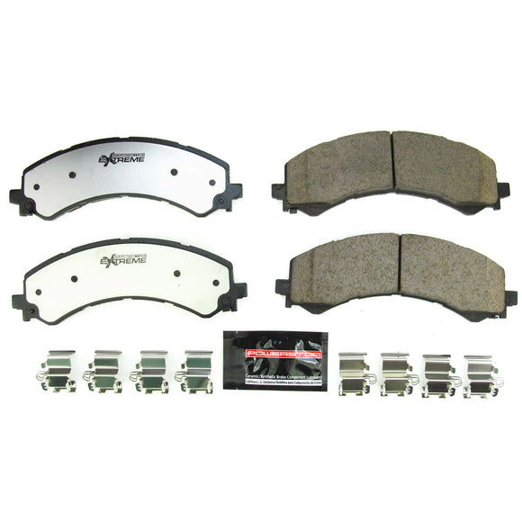 PowerStop Z36 Truck And Tow Carbon-Fiber Ceramic Brake Pads With Hardware