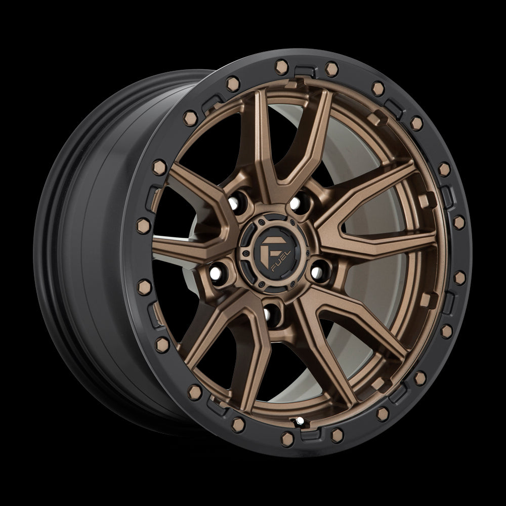 17X9 Fuel D681 Rebel Matte Bronze Black Bead Ring 5X127 ET-12 wheel/rim - 0