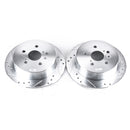 PowerStop Evolution Drilled Slotted Rotors Pair Rear For Toyota Sienna