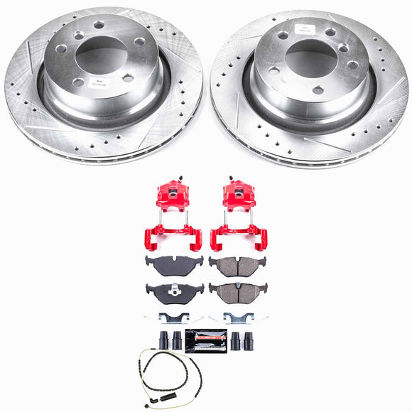 PowerStop Z23 Daily Driver Carbon-Fiber Ceramic Pads Drilled & Slotted Rotor & C