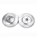 PowerStop Evolution Drilled Slotted Rotors Pair Front For Mitsubishi Lancer