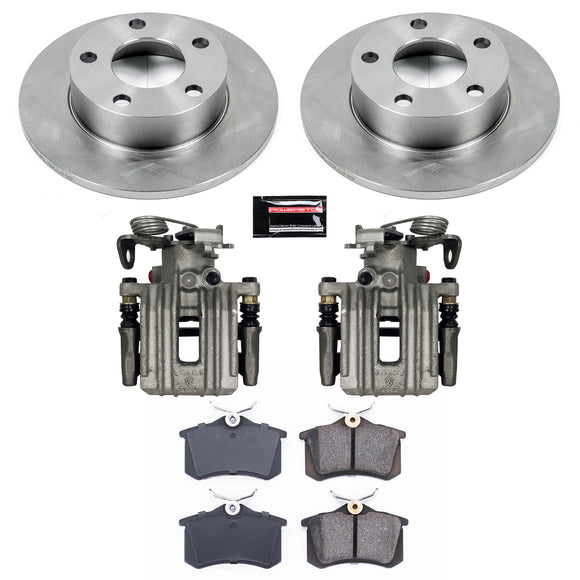 PowerStop OE Stock Replacement Low-Dust Ceramic Brake Pad, Rotor and Caliper Kit