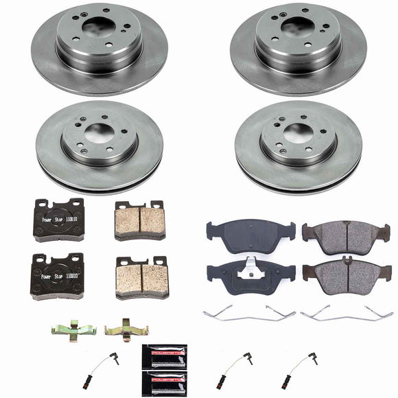 PowerStop OE Stock Replacement Low-Dust Ceramic Brake Pad and Rotor Kit