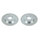 PowerStop Evolution Drilled Slotted Rotors Pair Rear For Hyundai Santa Fe