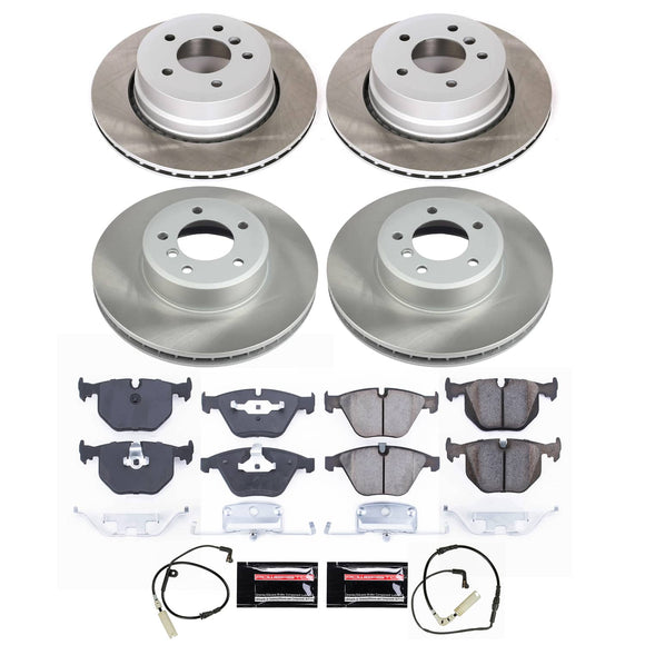 PowerStop Semi-Coated Rotor and Low-Dust Ceramic Brake Pad Kit