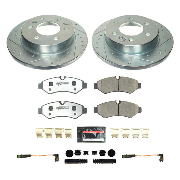 PowerStop Z36 Carbon-Fiber Ceramic Brake Pad with Drilled and Slotted Rotor Kit