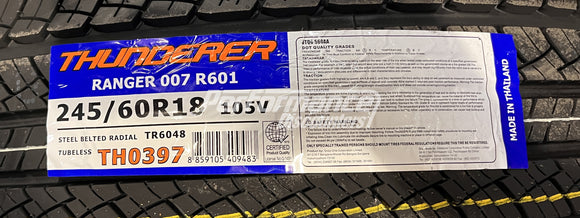 Thunderer Ranger 007 R601 HT Tire P245/60R18 105V BSW SL 2456018 245 60 18