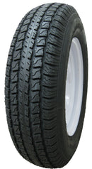 ST205/75D15 6 Ply Hi-Run Tire Mounted on 15x5 5-4.5 White 8 Spoke Wheel-2
