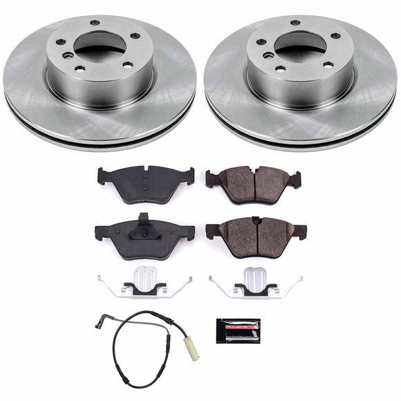 PowerStop OE Stock Replacement Low-Dust Ceramic Brake Pad and Rotor Kit