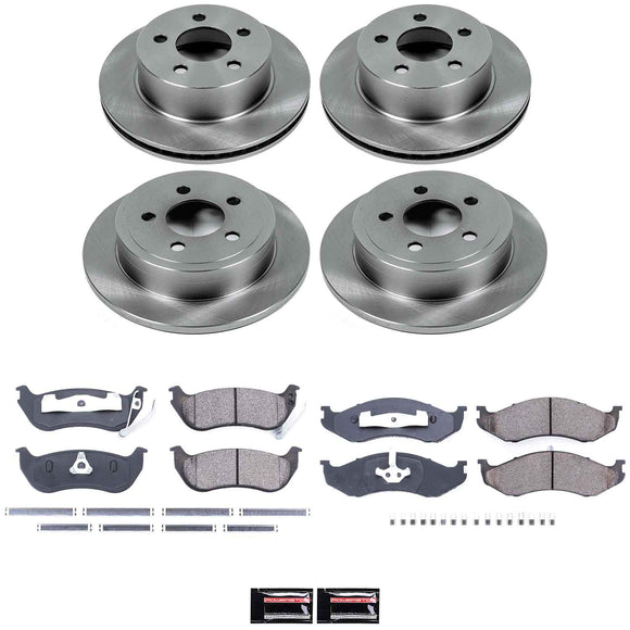 PowerStop OE Stock Replacement Low-Dust Ceramic Brake Pad and Rotor Kit
