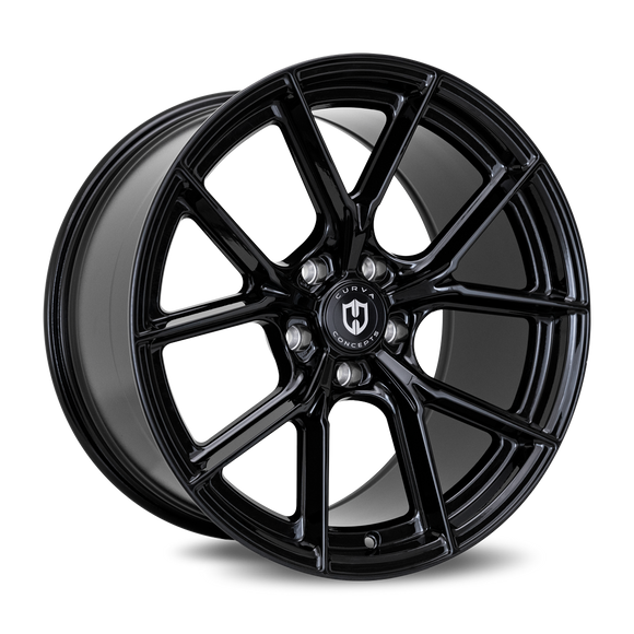 19x9.5 Curva CFF70 Gloss Black 5x112 ET40 wheel/rim