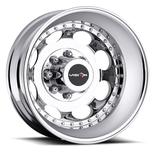 19.5x6.75 Vision 181 Hauler Duallie Chrome Wheel 8x165.1 ET-143 CB124.5
