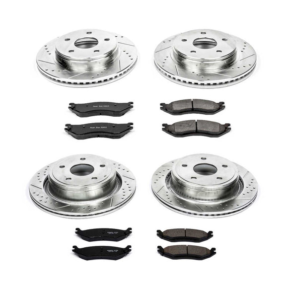 PowerStop Z23 Daily Driver Carbon-Fiber Ceramic Brake Pad and Drilled & Slotted
