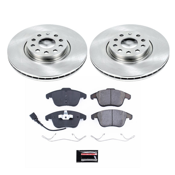 PowerStop OE Stock Replacement Low-Dust Ceramic Brake Pad and Rotor Kit
