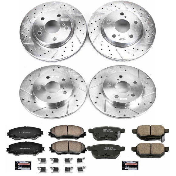 PowerStop Z23 Daily Driver Carbon-Fiber Ceramic Brake Pad and Drilled & Slotted