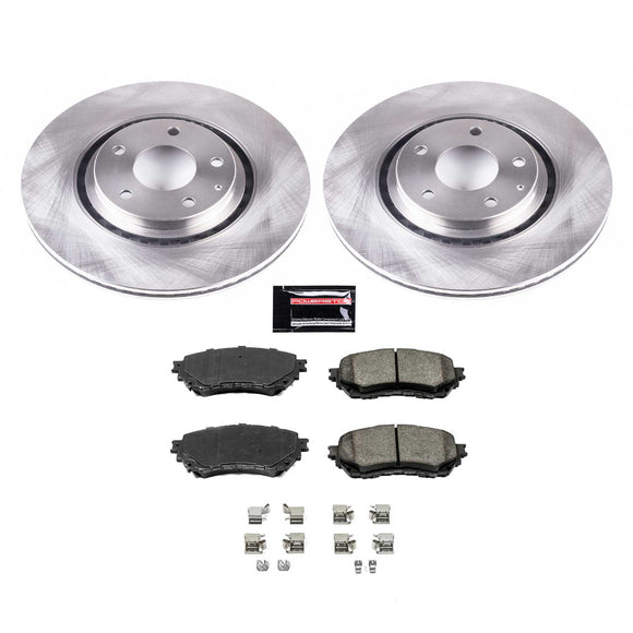 PowerStop OE Stock Replacement Low-Dust Ceramic Brake Pad and Rotor Kit