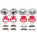 PowerStop Z26 Street Performance Ceramic Brake Pad, Drilled Slotted Rotor, and C