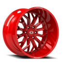 Vision 402 Riot Red Tint Milled Spoke 22X12 6x5.5 6x139.7 ET-51 Wheel/Rim