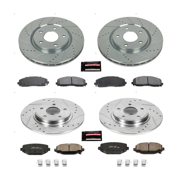 PowerStop Z23 Daily Driver Carbon-Fiber Ceramic Brake Pad and Drilled & Slotted