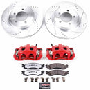 PowerStop Z36 Truck and SUV Ceramic Brake Pad, Drilled & Slotted Rotor, and Cali
