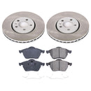 PowerStop Semi-Coated Rotor and Low-Dust Ceramic Brake Pad Kit
