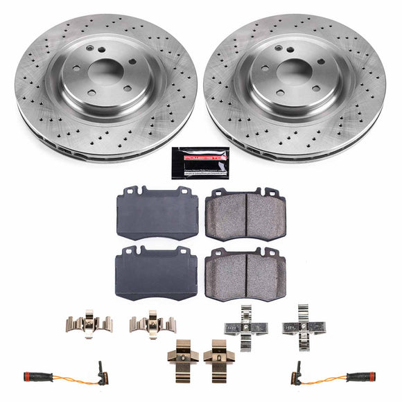 PowerStop OE Stock Replacement Low-Dust Ceramic Brake Pad and Rotor Kit