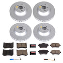 PowerStop Genuine Geomet Coated Rotor and Carbon-Fiber Ceramic Brake Pad Kit