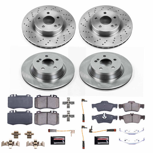 PowerStop OE Stock Replacement Low-Dust Ceramic Brake Pad and Rotor Kit