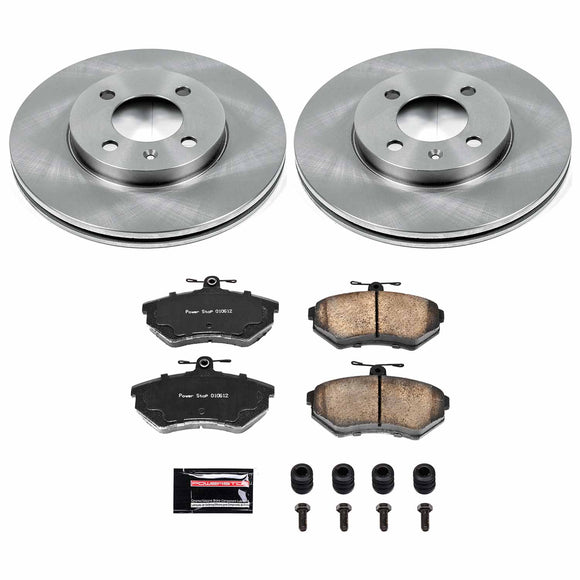 PowerStop OE Stock Replacement Low-Dust Ceramic Brake Pad and Rotor Kit