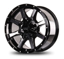 17x9 Mudder Trucker MT513 Black Machined 5x127 5x5 5x139.7 5x5.5 ET-12 Wheel-4