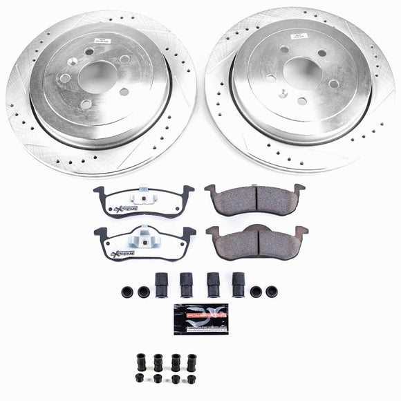 PowerStop Z36 Carbon-Fiber Ceramic Brake Pad with Drilled and Slotted Rotor Kit