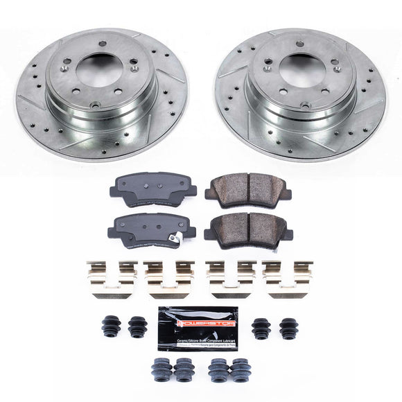 PowerStop Z23 Daily Driver Carbon-Fiber Ceramic Brake Pad and Drilled & Slotted