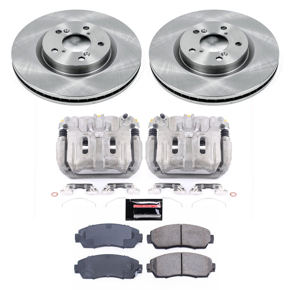 PowerStop OE Stock Replacement Low-Dust Ceramic Brake Pad, Rotor and Caliper Kit