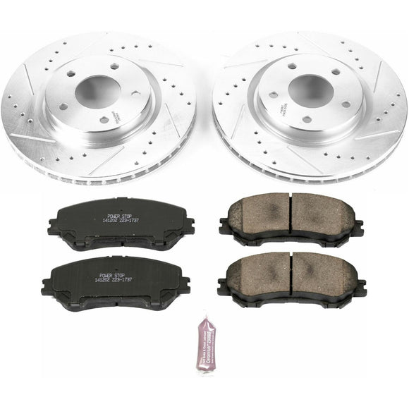 PowerStop Z23 Daily Driver Carbon-Fiber Ceramic Brake Pad and Drilled & Slotted