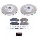 PowerStop Semi-Coated Rotor and Low-Dust Ceramic Brake Pad Kit