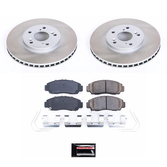 PowerStop Semi-Coated Rotor and Low-Dust Ceramic Brake Pad Kit