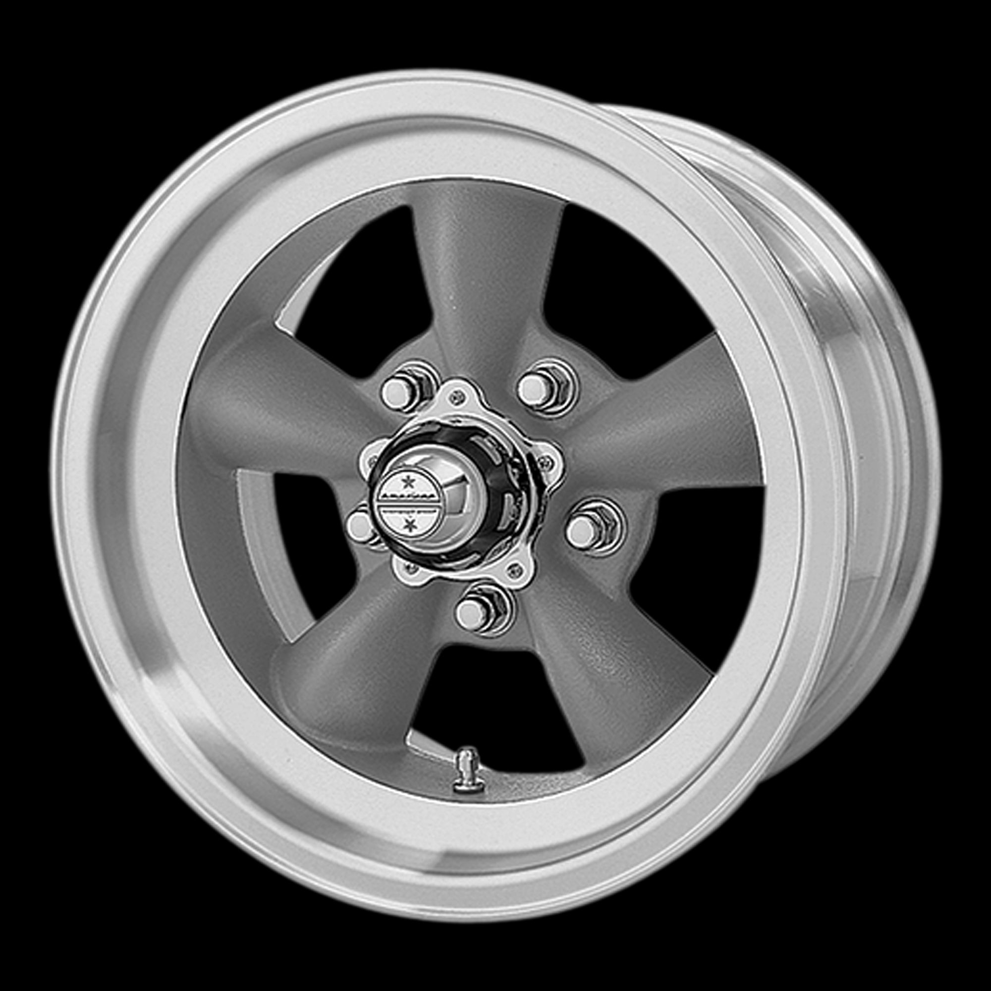 15x10 American Racing Torq Thrust D Gray Wheel 5x114.3 15-10 5-114.3 ET-44 - 0